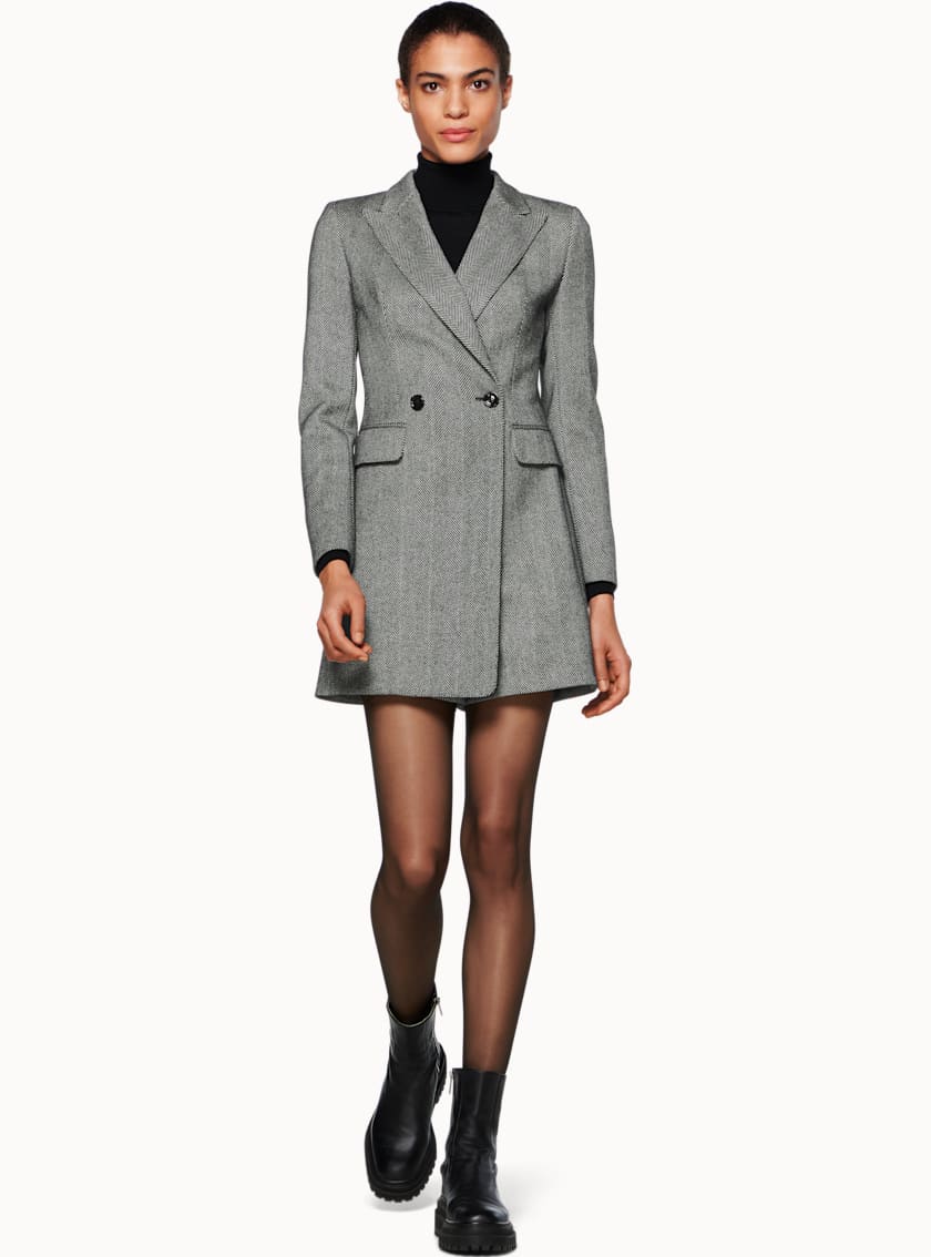Trunk Grey Herringbone Playsuit