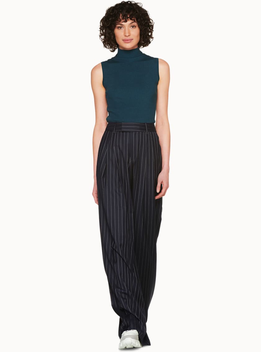 Blanca Teal Mock Turtleneck