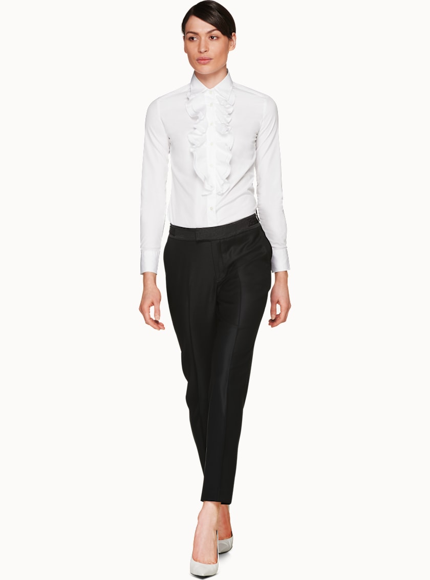 Anise White Ruffle Shirt