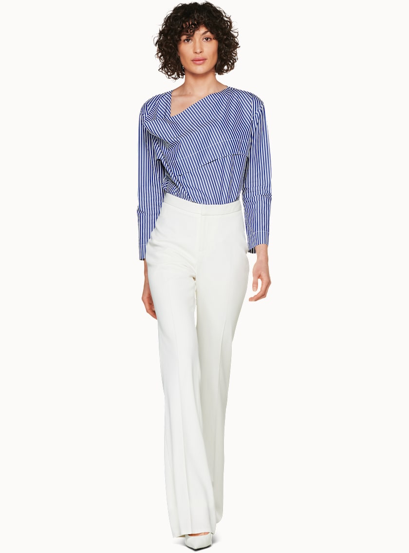 Cai Navy Striped Shirt