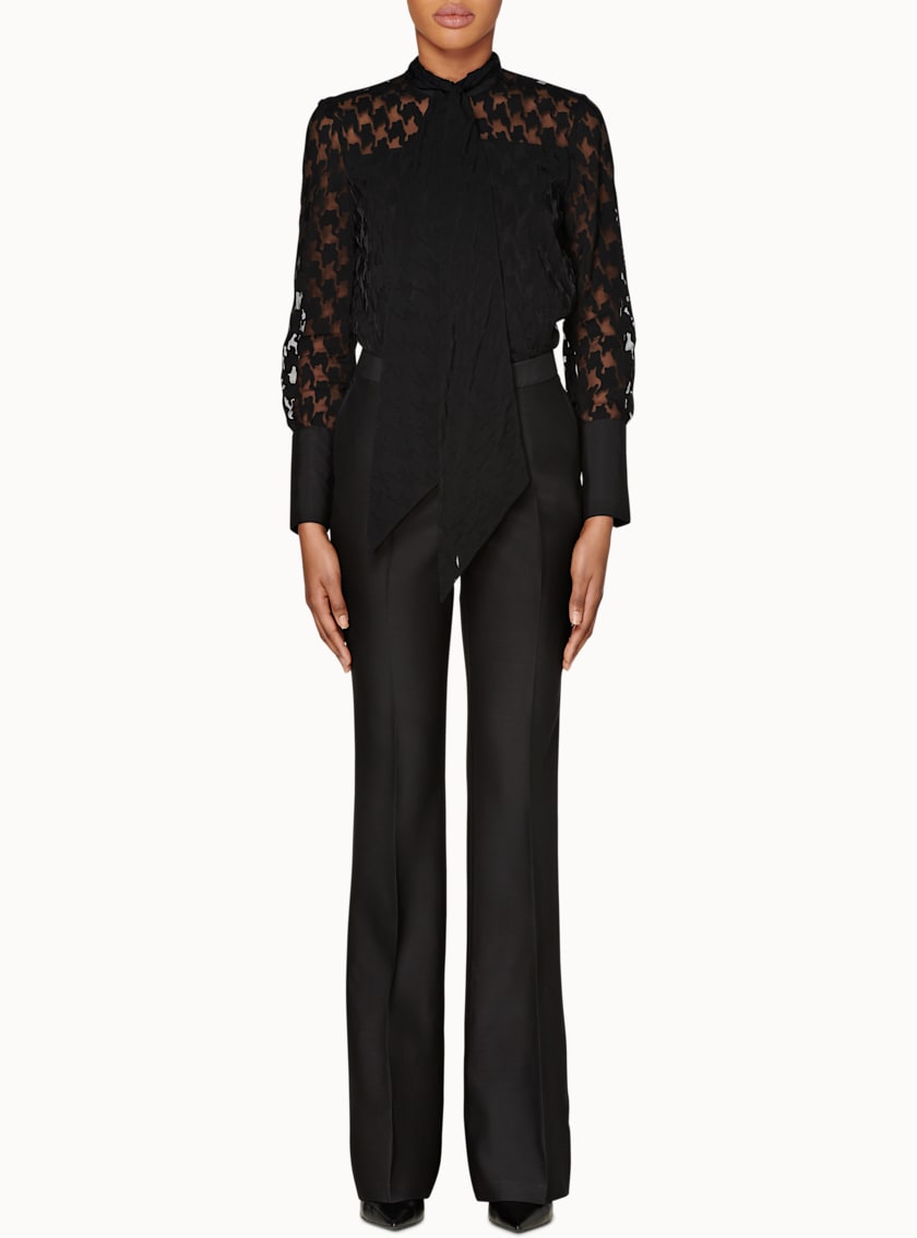 Chandler Black Houndstooth Blouse