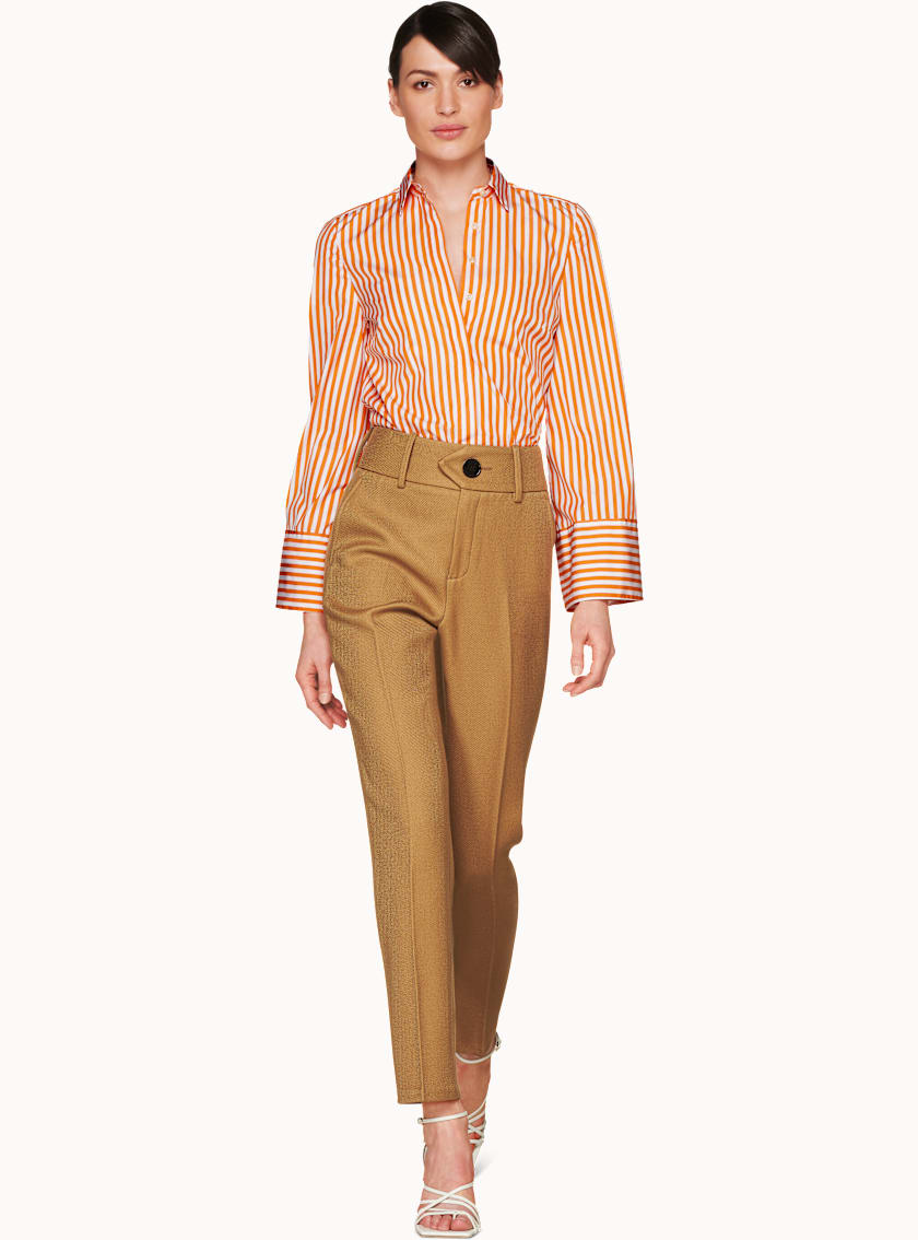 Curtis Carrot Striped Bell Sleeve Shirt