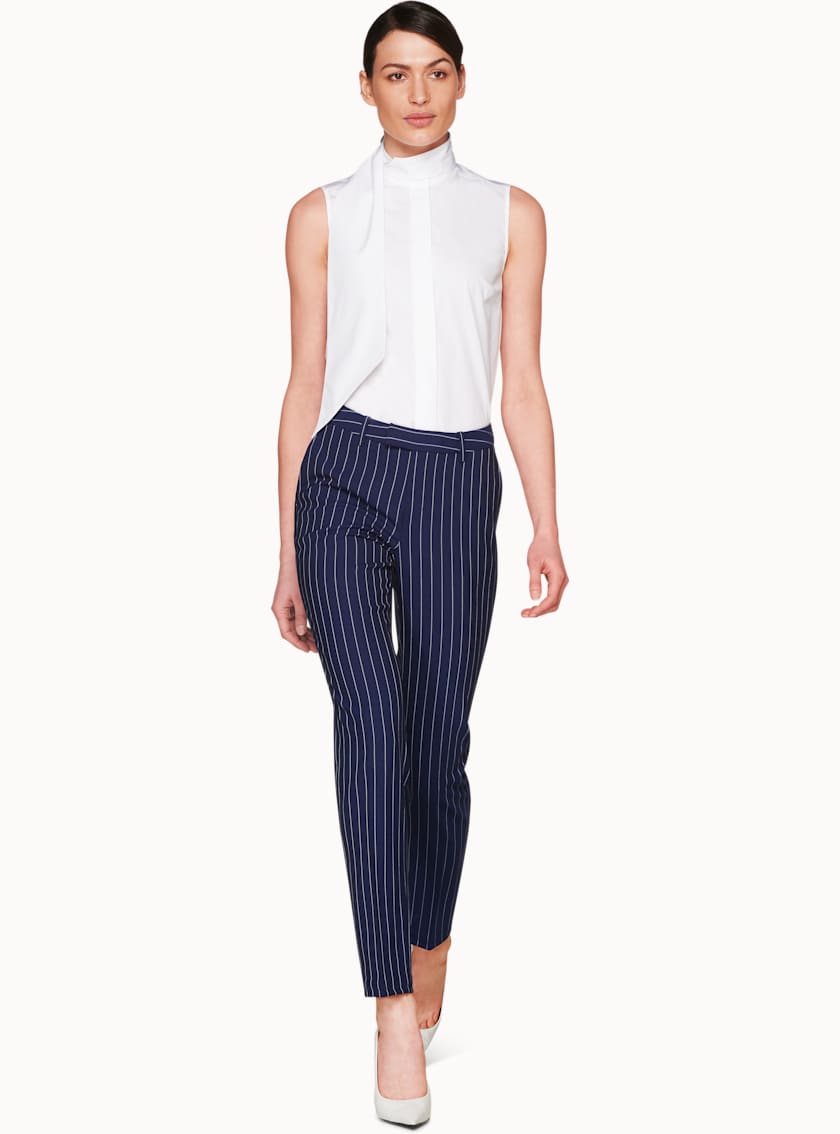 Dorian White Wrap Tie Shirt