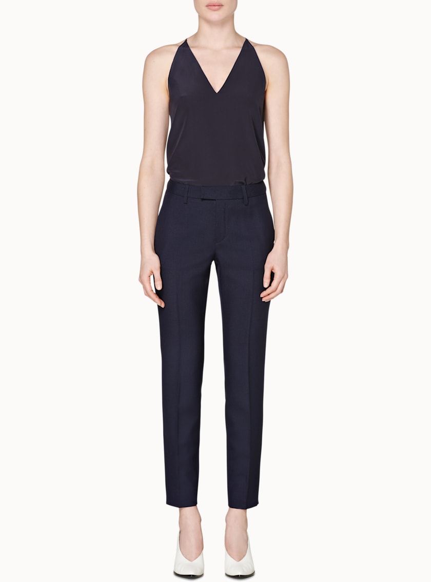 Rickie Navy Silk Camisole