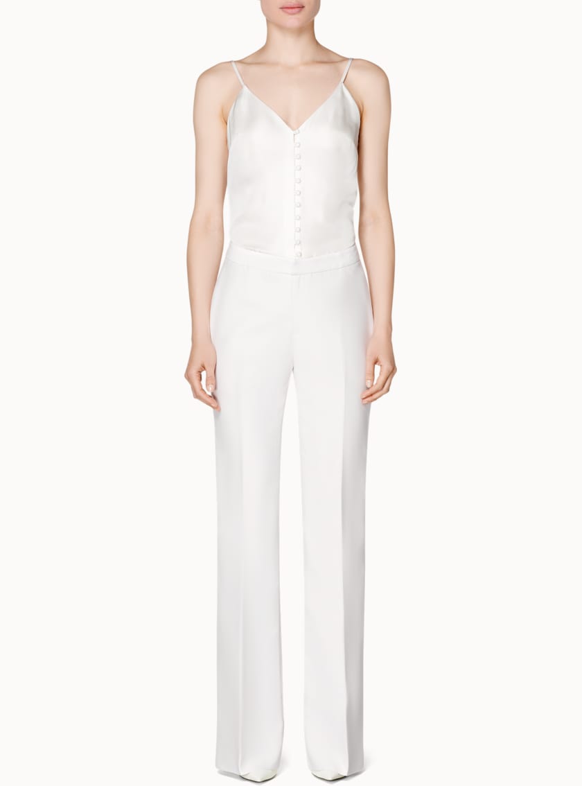 Athens White Silk Camisole