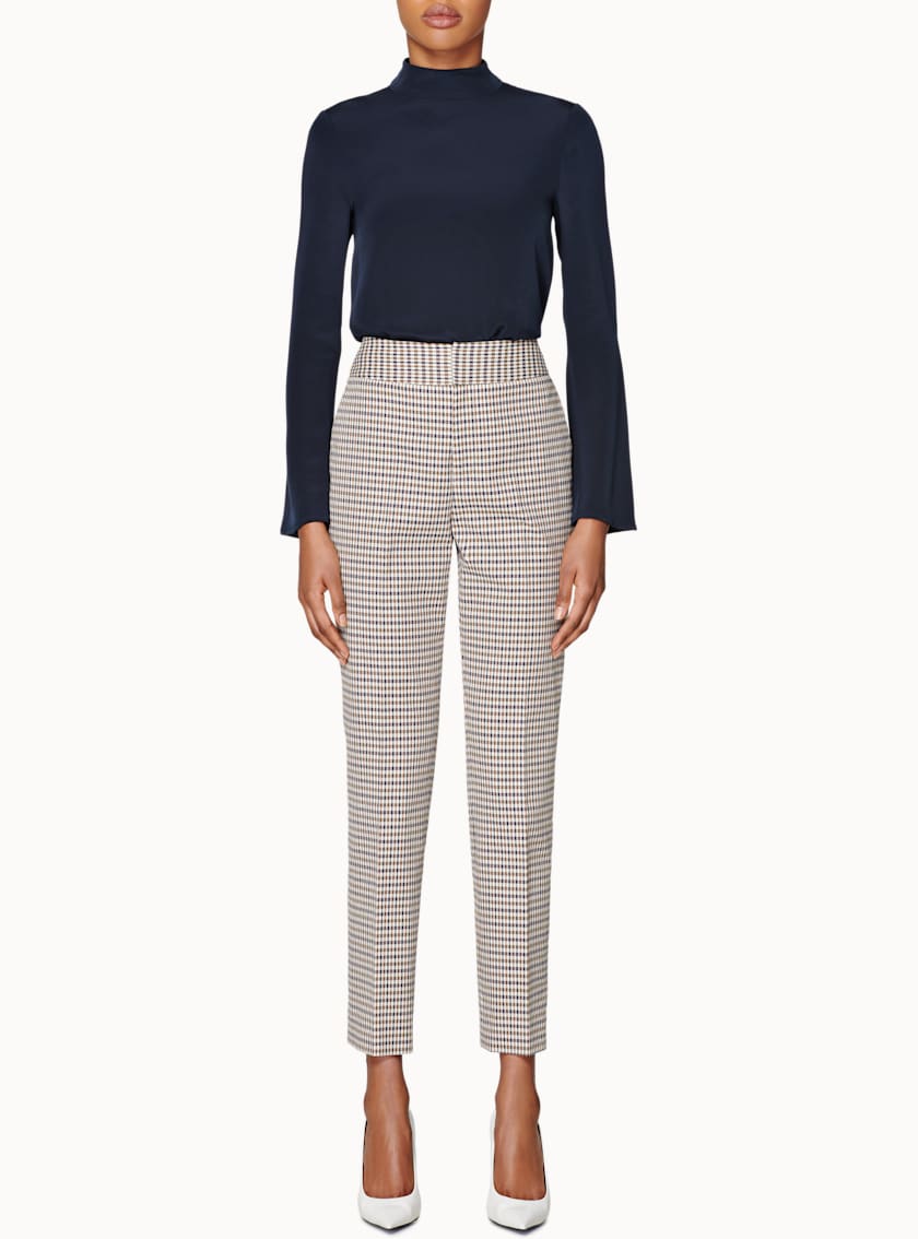 Chay Navy Silk Top