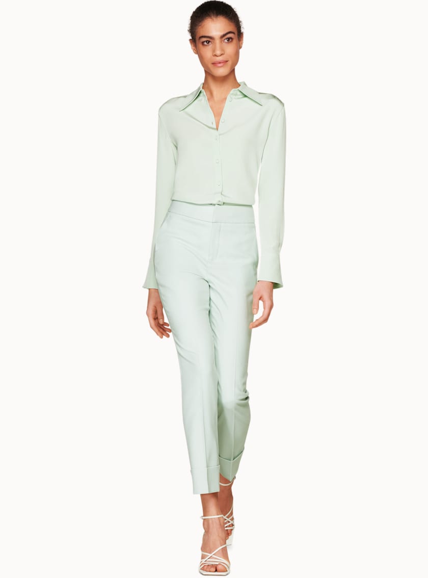 Alec Mint Silk Blouse