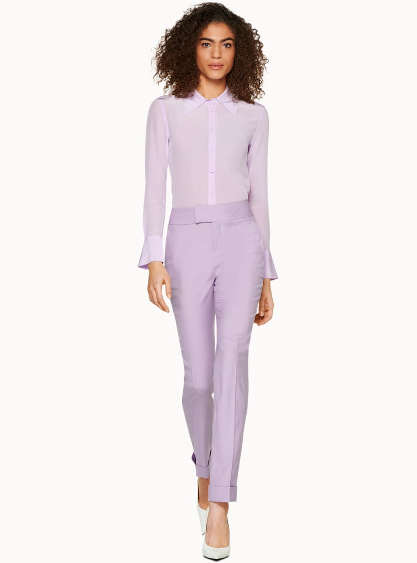 Alec Lilac Silk Blouse