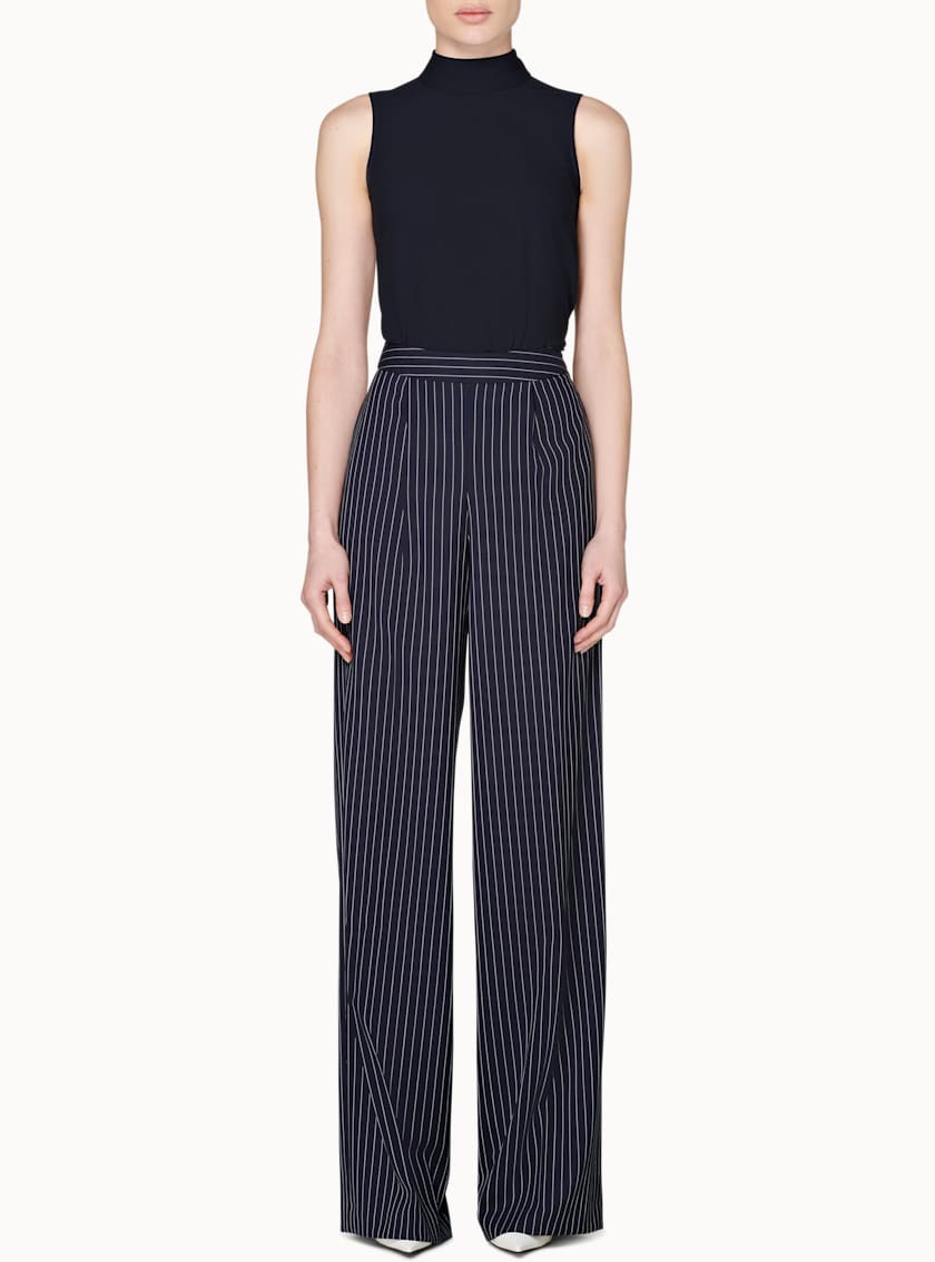 Ally Navy Striped Trousers