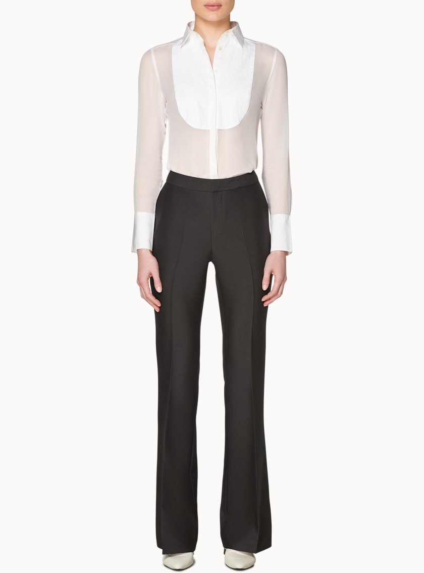 Robin Black Flared Tux Trousers