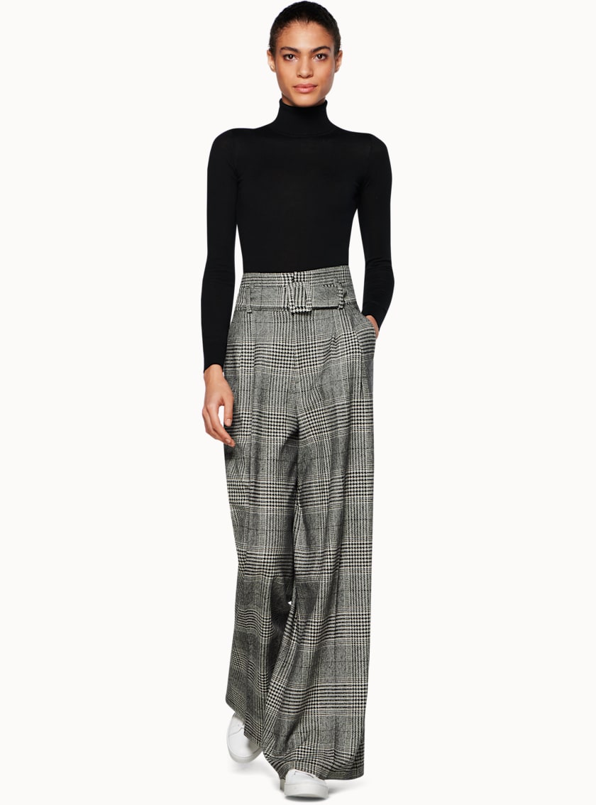 Frankie Grey Checked Trousers