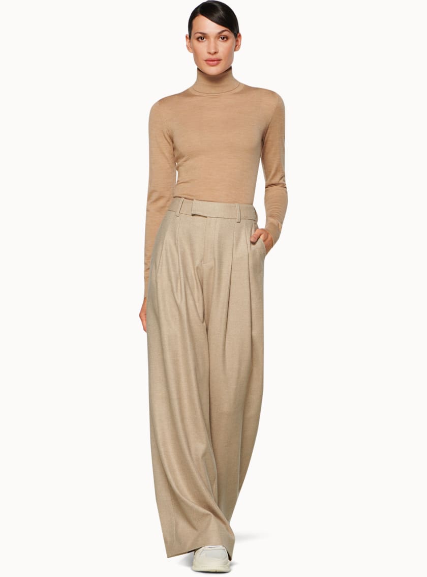 Frankie Light Brown Herringbone Trousers