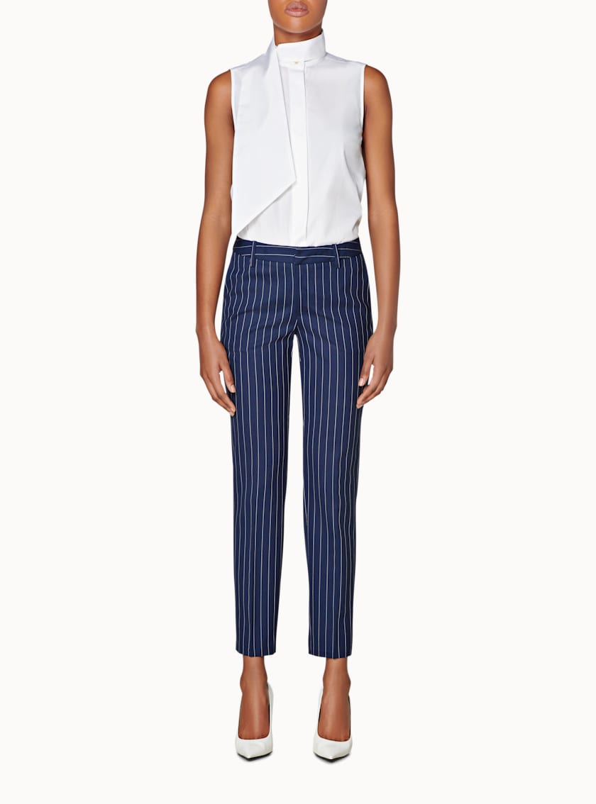 Robin Navy Striped Trousers