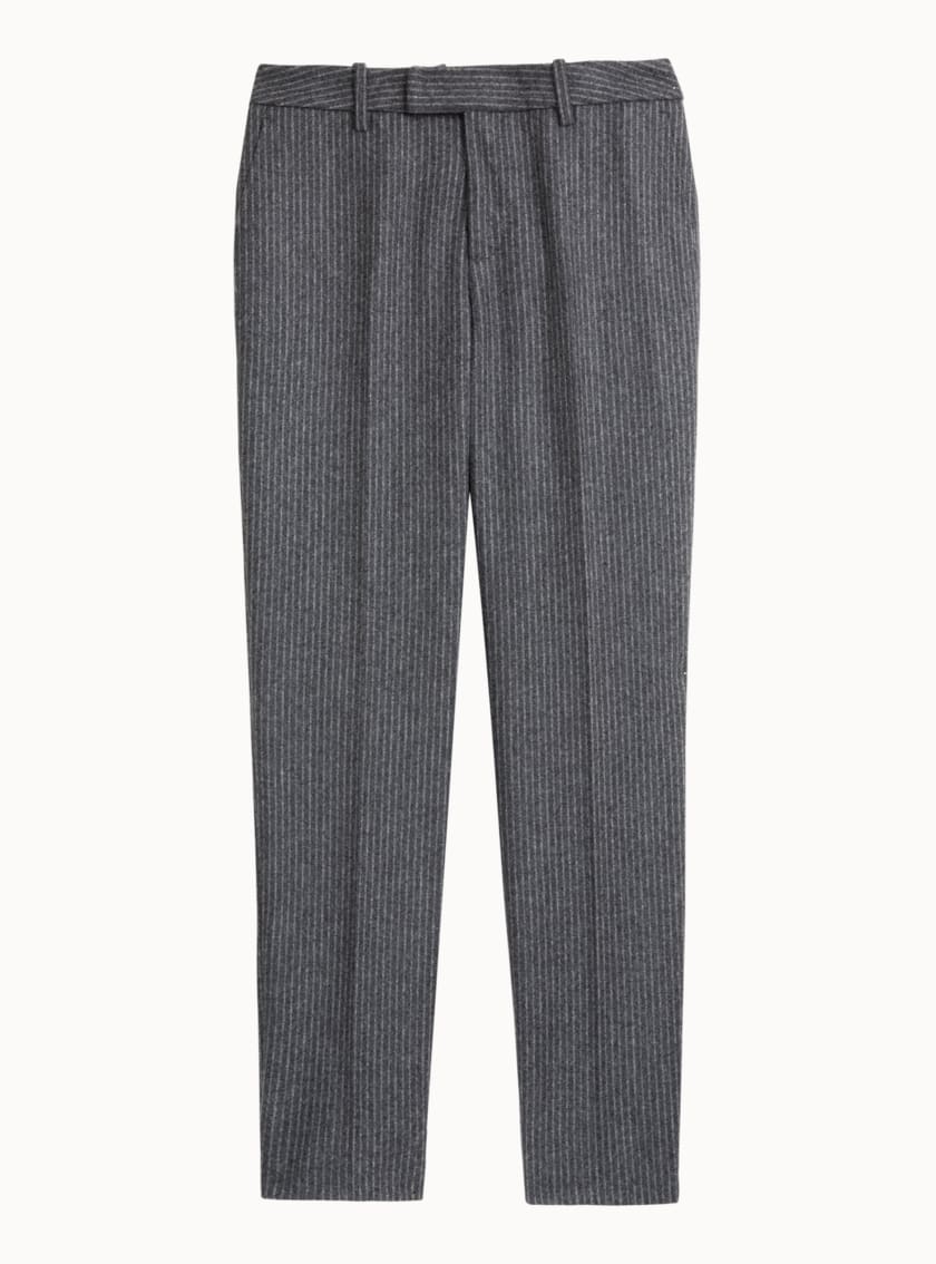 Grey Striped Trousers