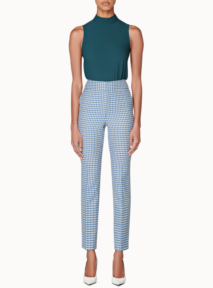 Lane Blue Checked Trousers