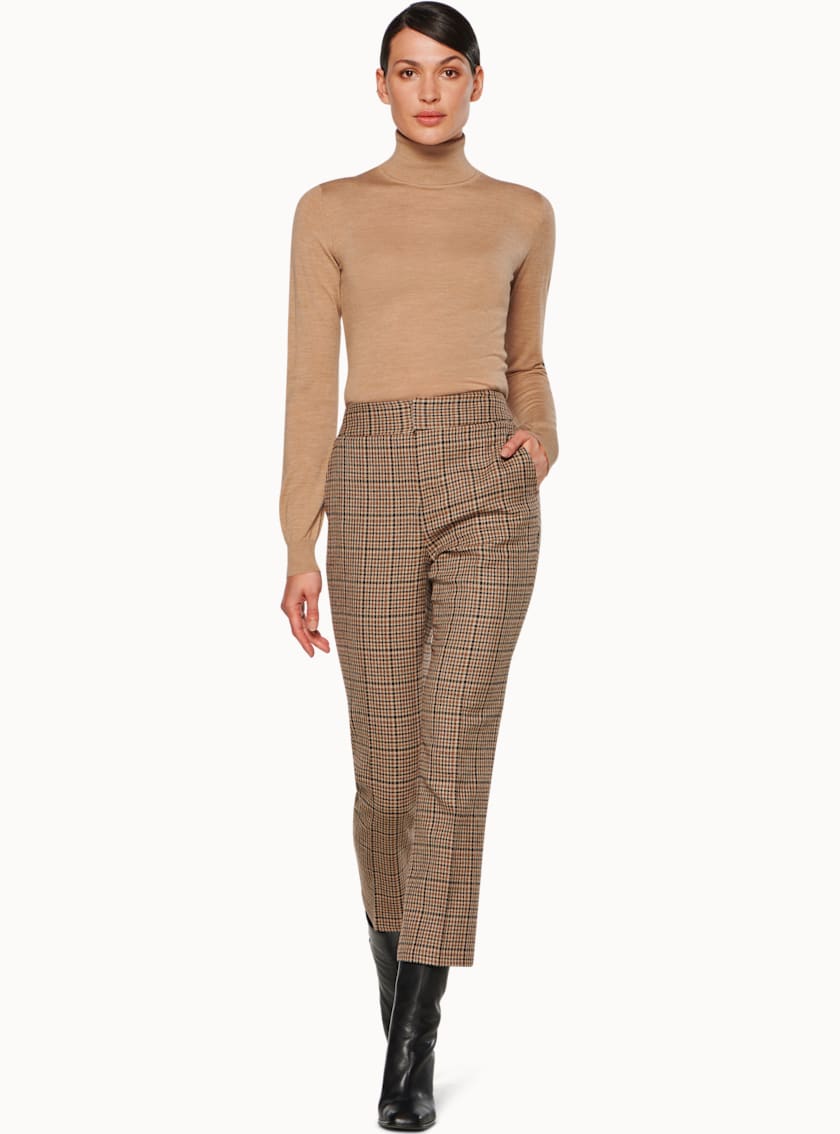 Lane Brown Houndstooth Trousers