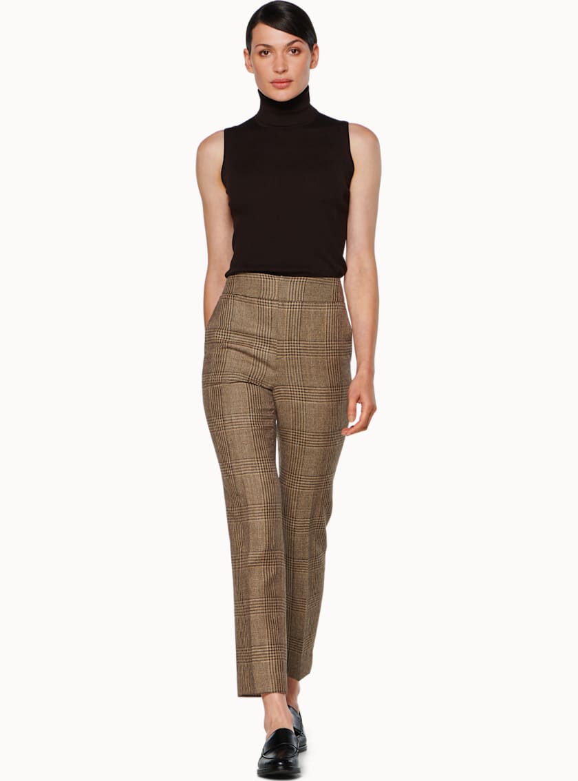 Lane Brown Checked Trousers