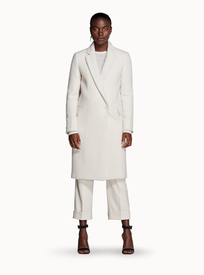 Alia Off White Overcoat