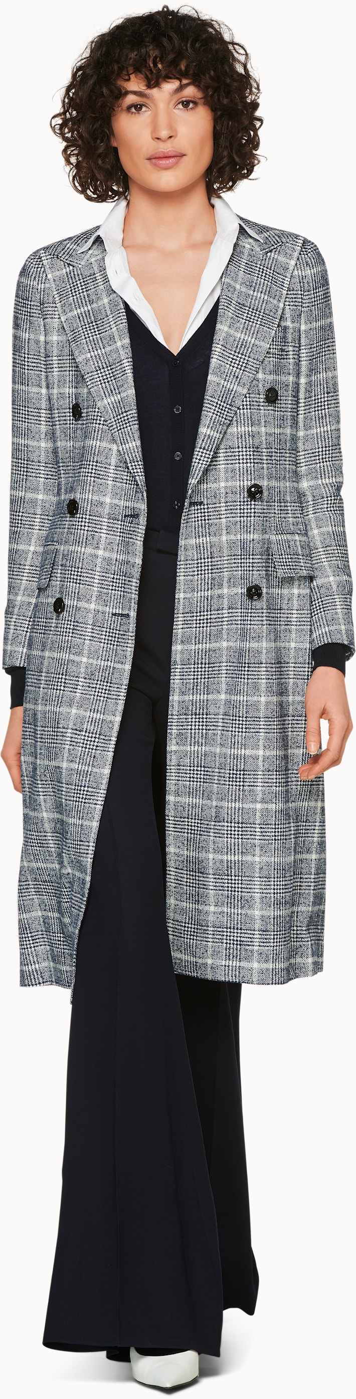 Brian Blue Checked Coat