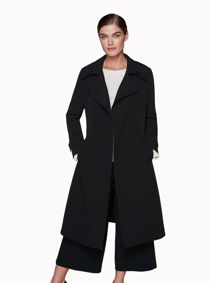 Quin Black Trench Coat