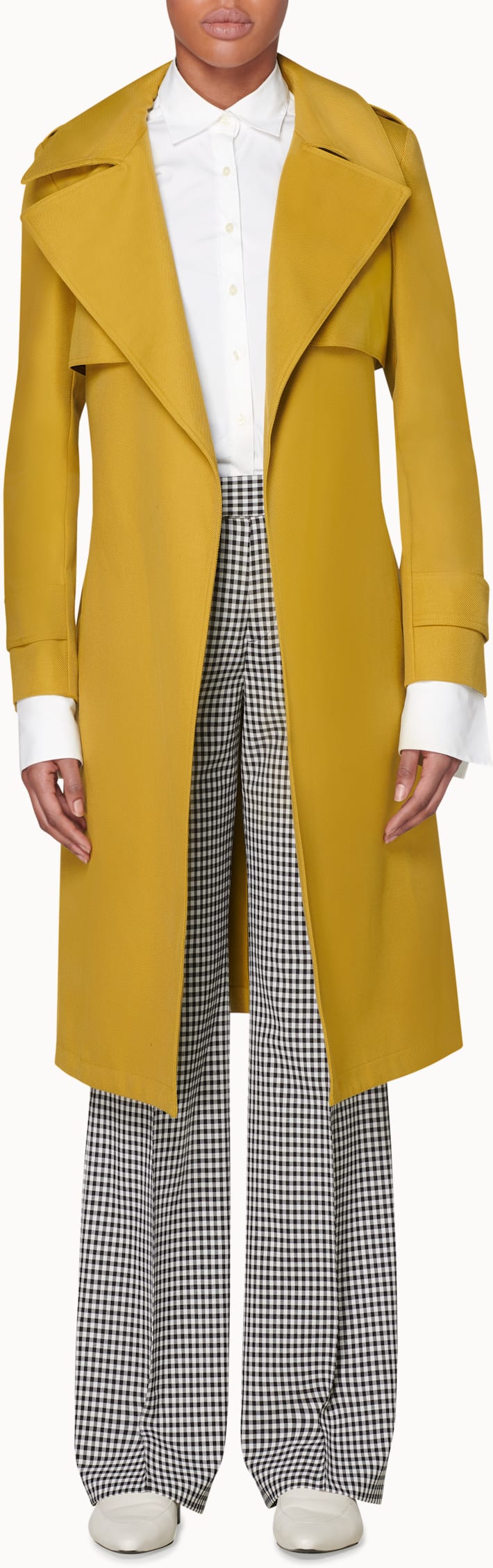 Cliff Acid Plain Trench Coat