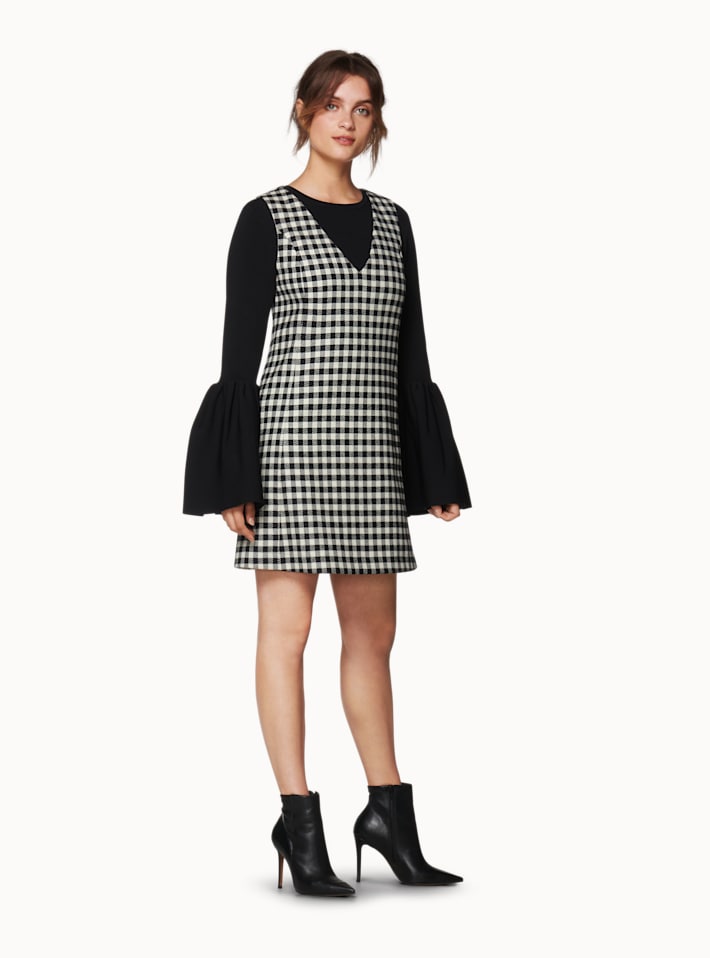 Cedar Black Checked Dress