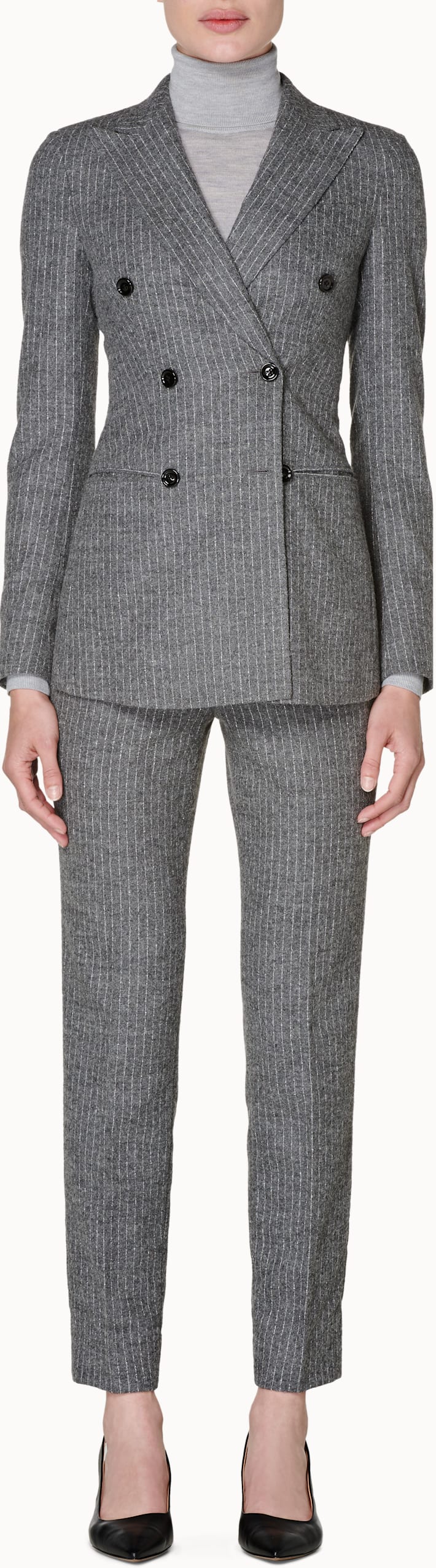 Cameron Grey Striped Suit