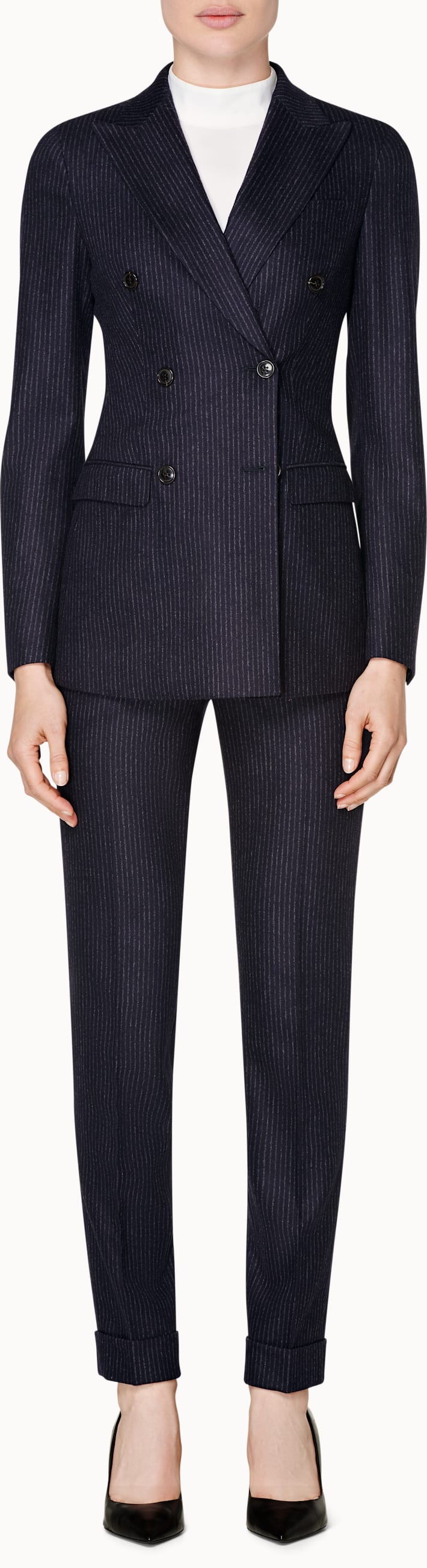 Cameron Navy Striped Suit