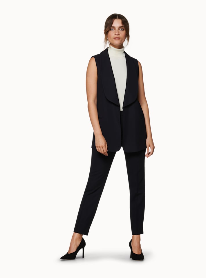 Amarant Navy Waistcoat Suit