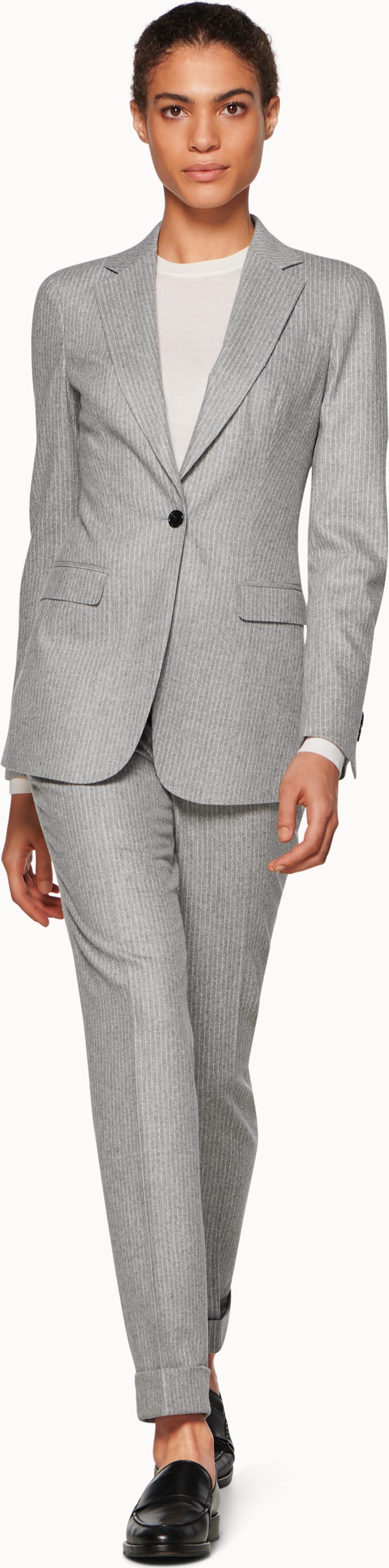 Cameron Light Grey Striped Suit
