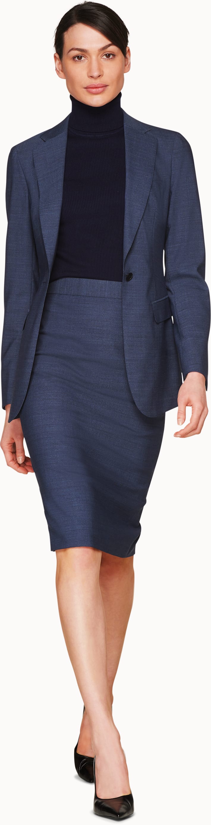 Cameron Blue & Grey Melange Suit