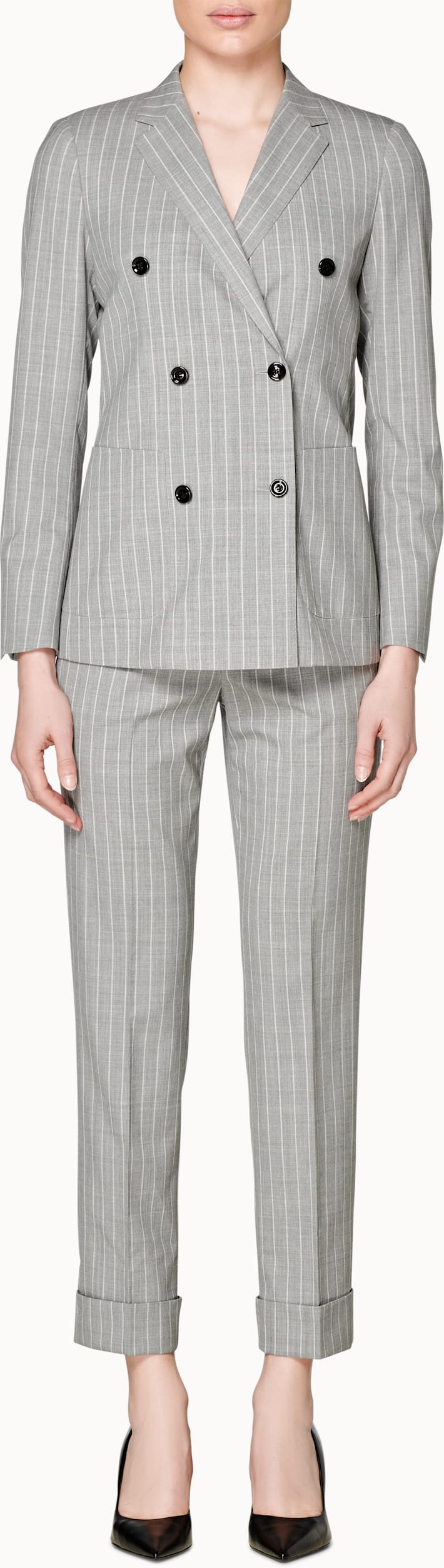 Joss Light Grey Striped Jacket