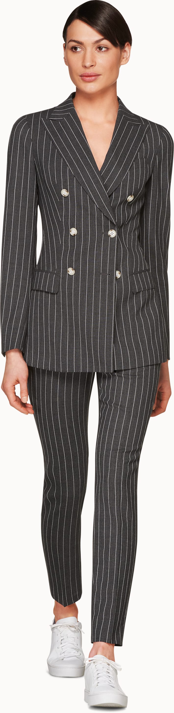 Cameron Grey Striped Suit