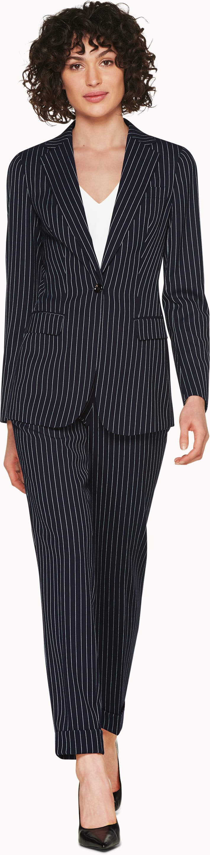 Cameron Navy Striped Suit