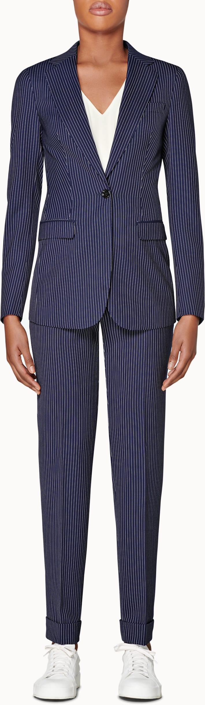 Cameron Navy Striped Suit