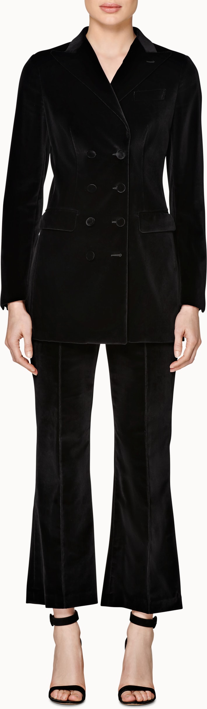 Cameron Black Velvet Suit