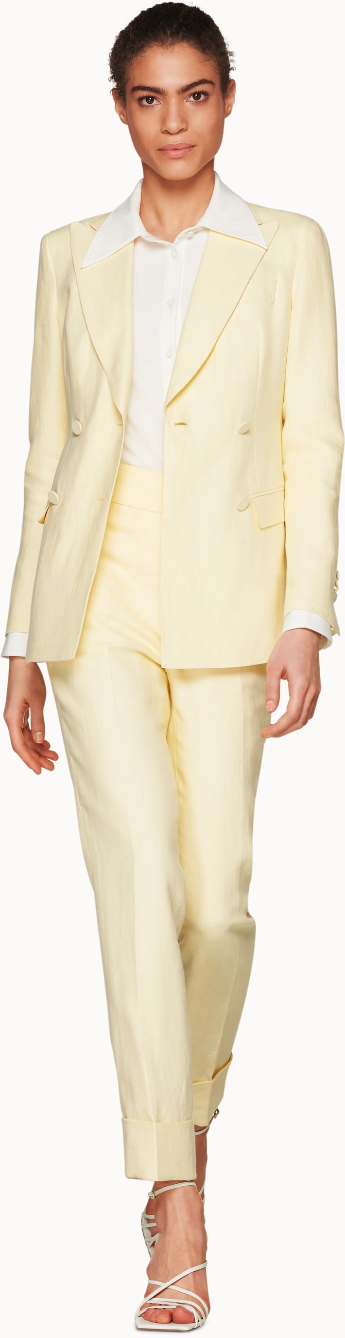 Cameron 4-Button Light Yellow Suit