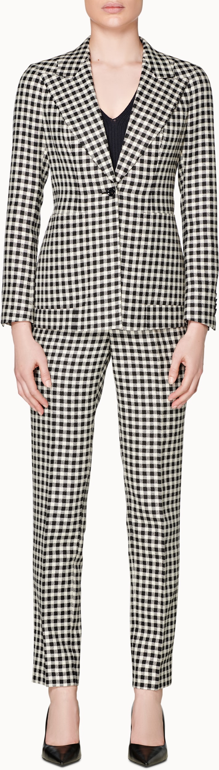 Palermo Black & White Gingham Check Jacket