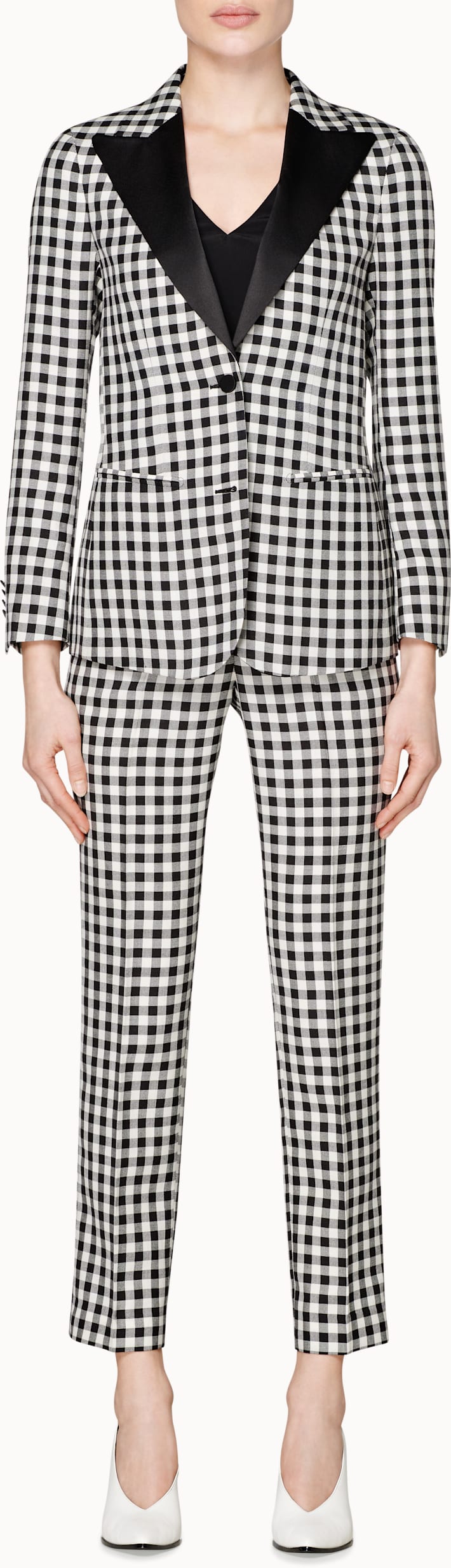 Jay Black & White Checked Suit