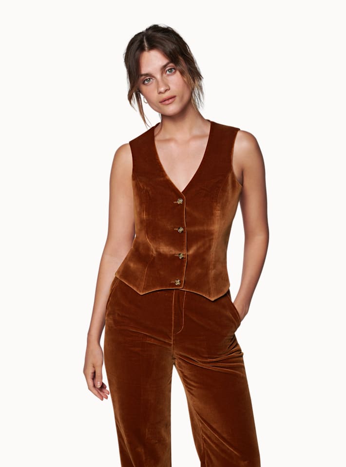 Joanie Rust Waistcoat