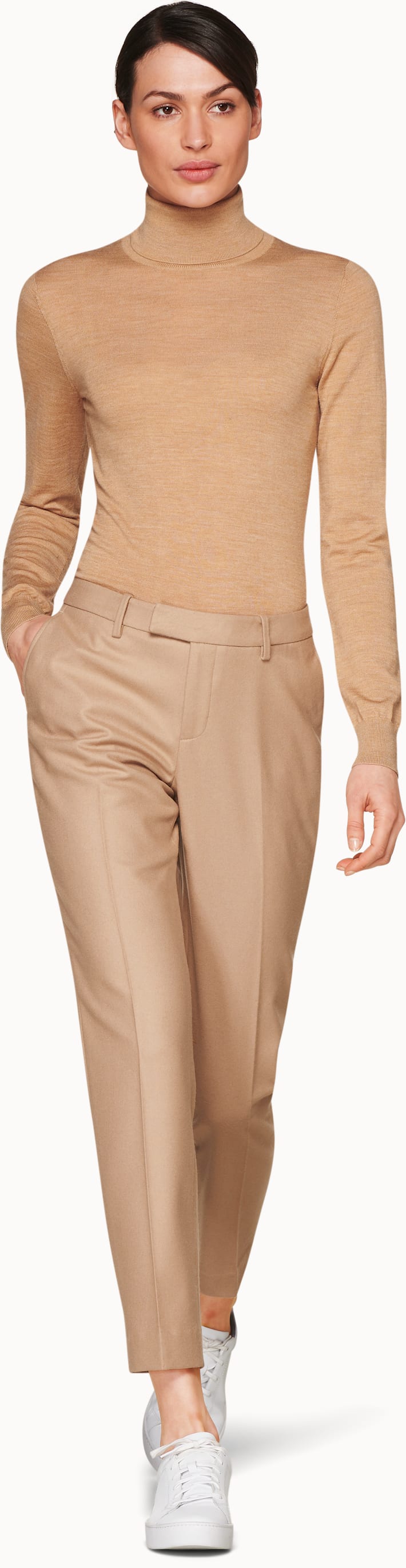 Hunter Camel Turtleneck