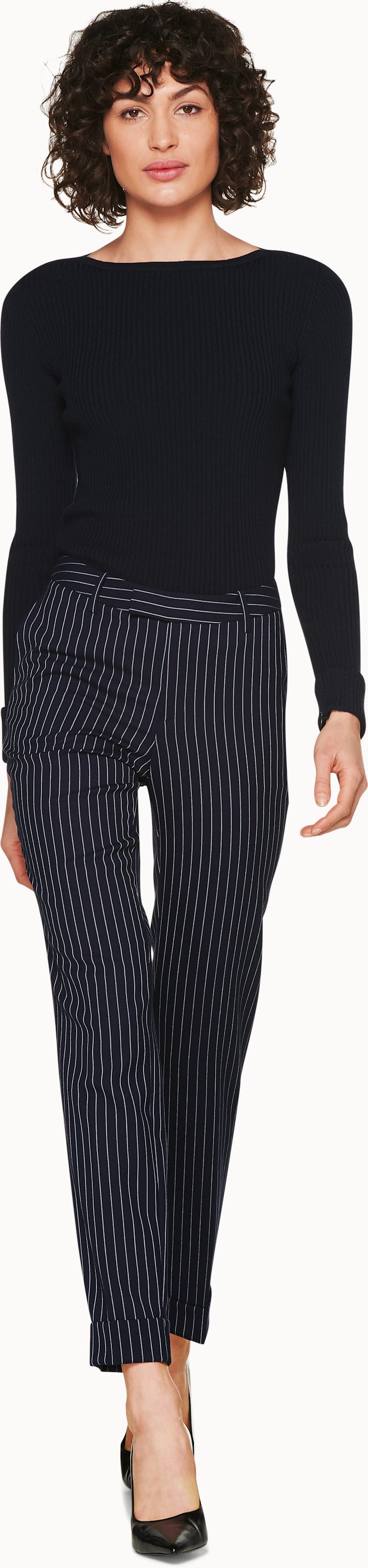 Cael Navy Long-Sleeve Knit