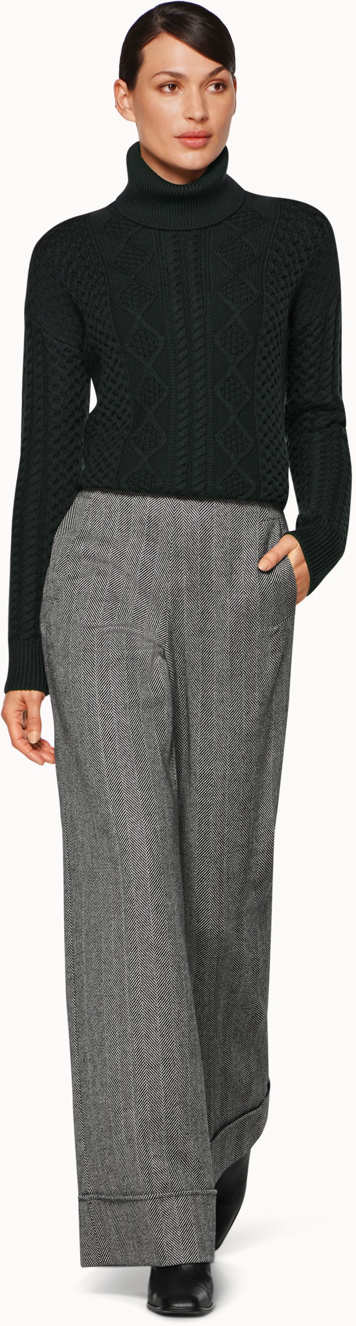 Charm Green Turtleneck
