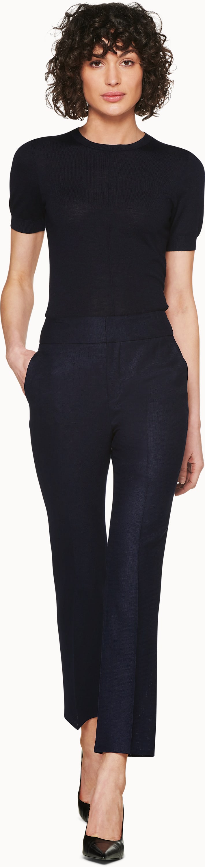 Bodil Navy Crew Neck