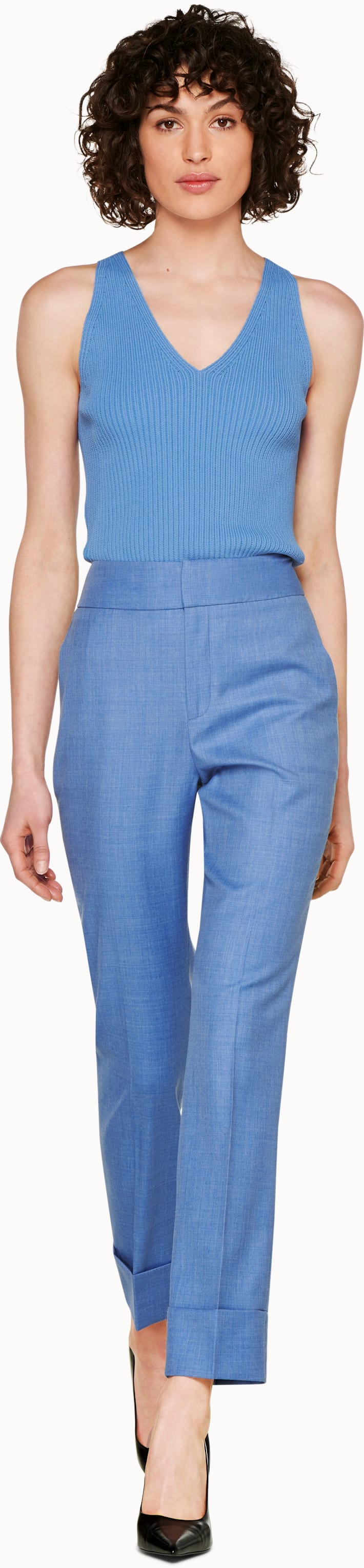 Dana Light Blue V Neck