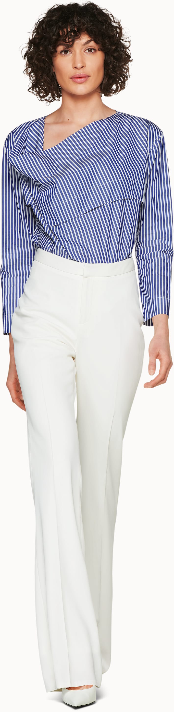 Cai Navy Striped Shirt