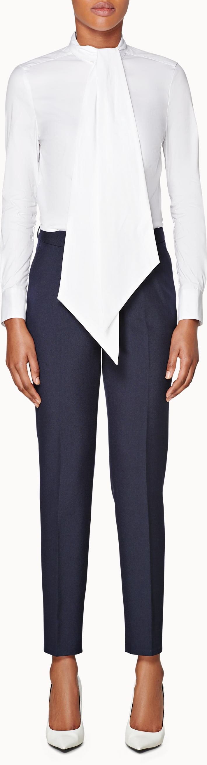 Campbell White Necktie Shirt