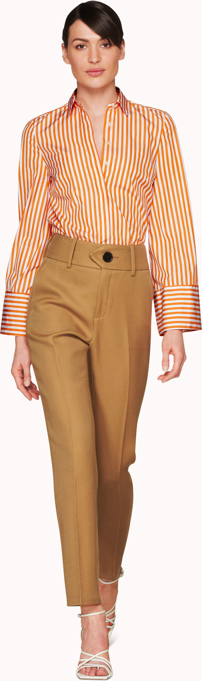 Curtis Carrot Striped Bell Sleeve Shirt