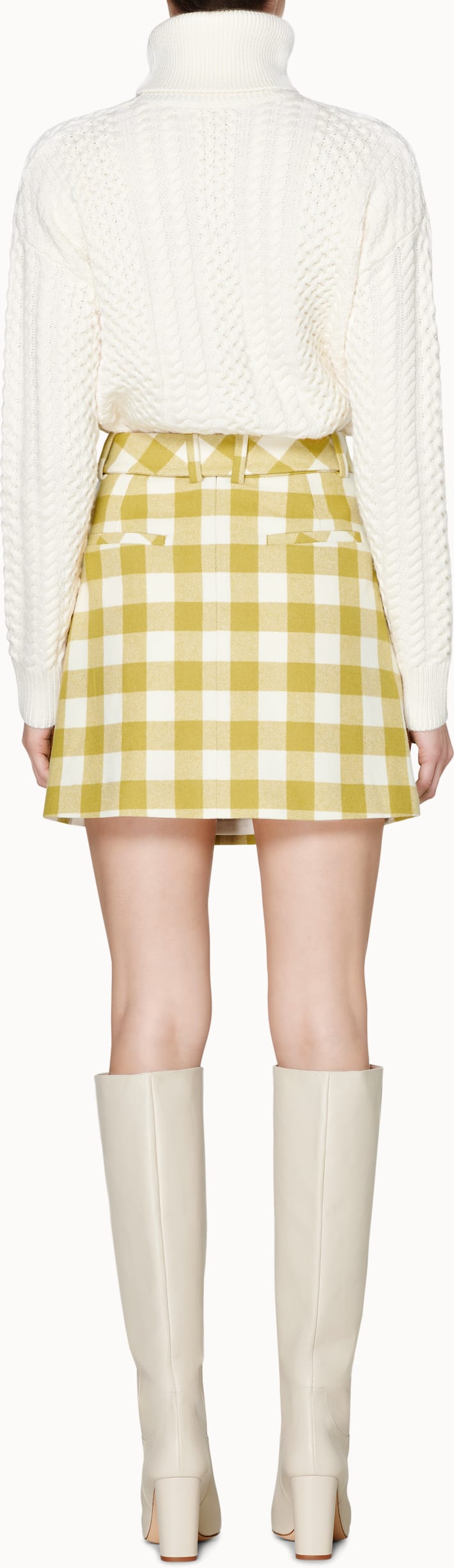 Calvin Green Checked Skirt