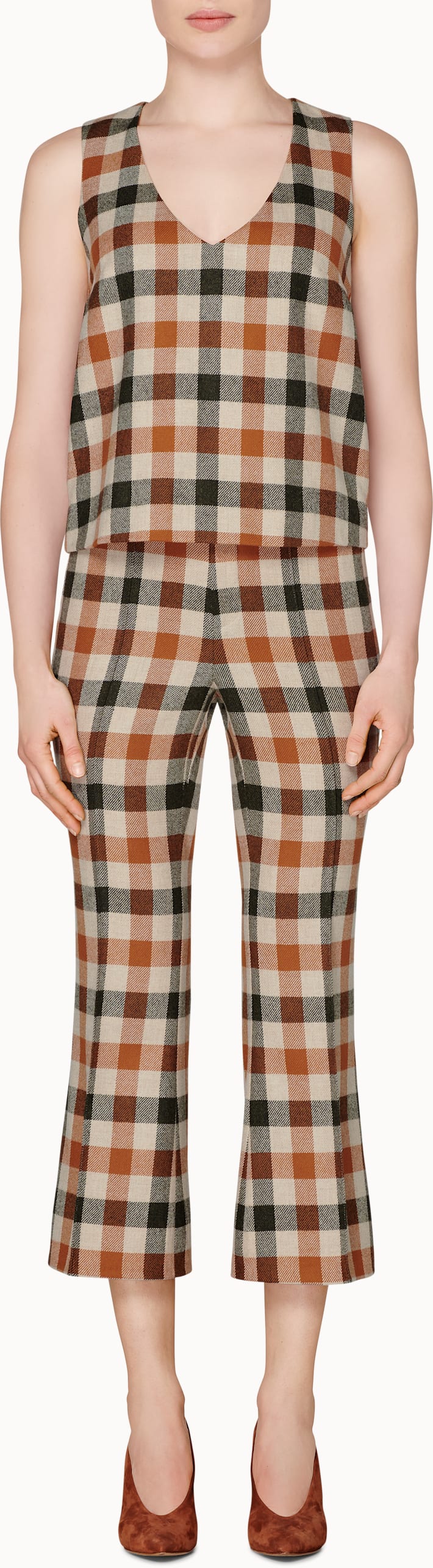 Bali Orange Checked Two Piece